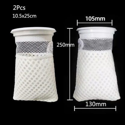 Anti Overflow Aquarium Filter Bag with Frame Washable Reusable Mesh Foam Carpet Sock Bag for Fish Marine Filtration System Hot