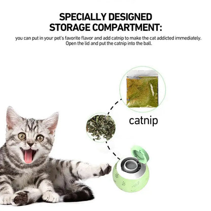 Active Rolling Ball Smart Cat Toy Wicked Ball Dog Toy With LED Lights Automatic Moving Bouncing Rotating Ball Jumping Activation