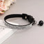 Suede Leather Cat Collar Bling Rhinestone Cats Collars with Bell Safety Breakaway Pet Puppy Necklace Adjustable XS S Pink Soft