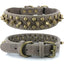 Spiked Dog Collar Mushroom Rivet PU Leather Dog Collars Adjustable Spike Studded Pet Collar for Pitbull Mastiff Husky Rottweiler
