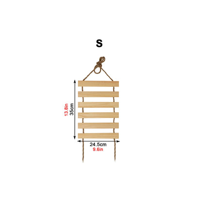 Cat Tree Cat Wall Mounted Climbing Wooden Shelves Sisal Ladders with Hammock and Cat House Cat Bridge for Kittens Perch Sleeping