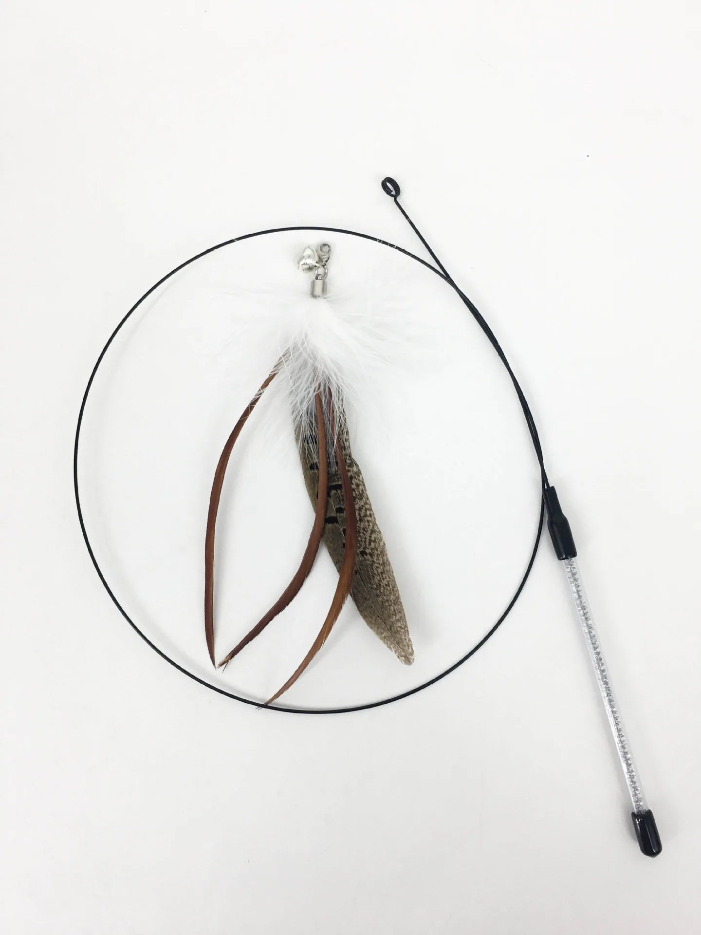 Interactive Cat Toy Handfree Cat Stick Playing Kitten Playing Teaser Wand Toy Suction Cup Bird/Feather Cat Wand Pet Supplies