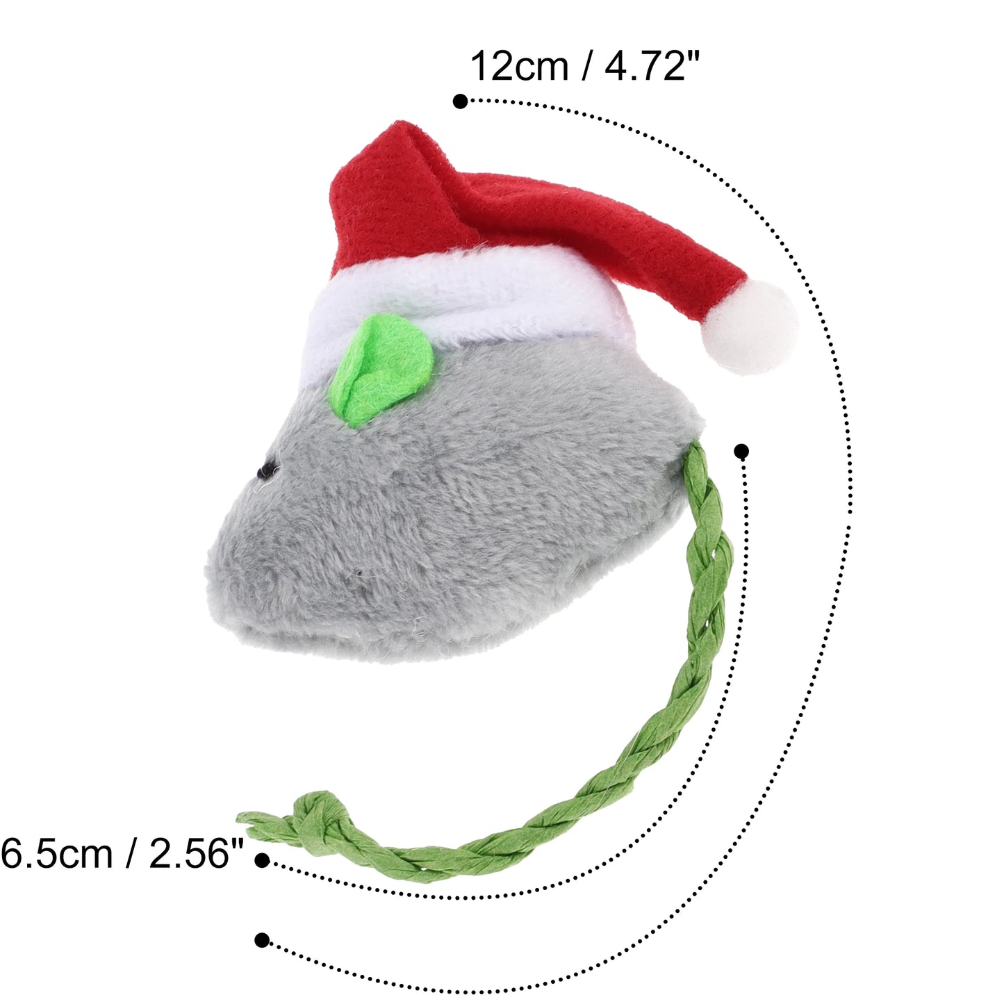 UXCELL 1 Pc Portable Cat Play Mouse Chew Toy Cat Dolls for Outdoor Plaything Christmas Gift Toys Plaything for Kitten Puppy