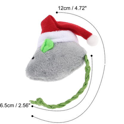 UXCELL 1 Pc Portable Cat Play Mouse Chew Toy Cat Dolls for Outdoor Plaything Christmas Gift Toys Plaything for Kitten Puppy