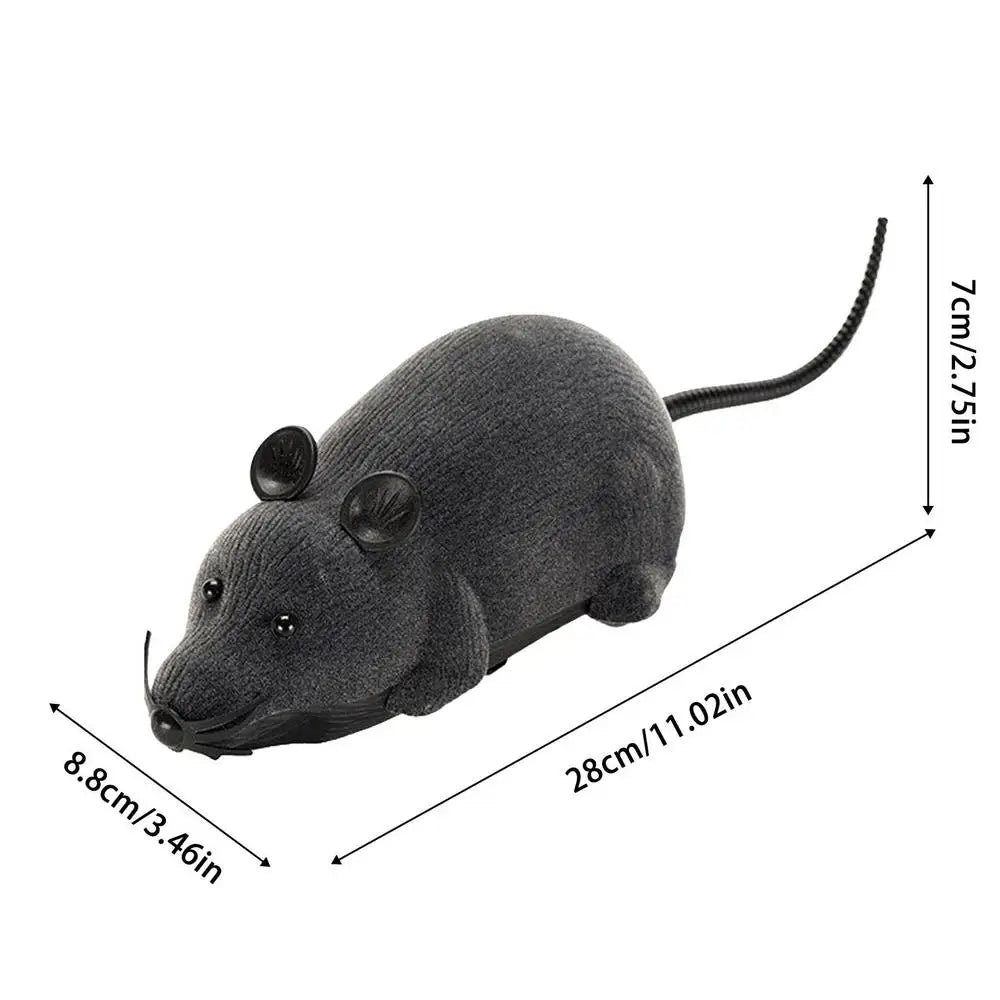 Robotic Mouse Cat Toy RC Mouse Cat Toy Squeaky Mouse Cat Toy Battery Powered Mimics Motion Of Real Prey Fun Interactive Play