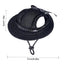 Breathable Dogs Sun Hats Round Brim Dog Visor Hat Outdoor Breathable Sun Protection With Ear Holes Mesh Sun With Adjustable Chin