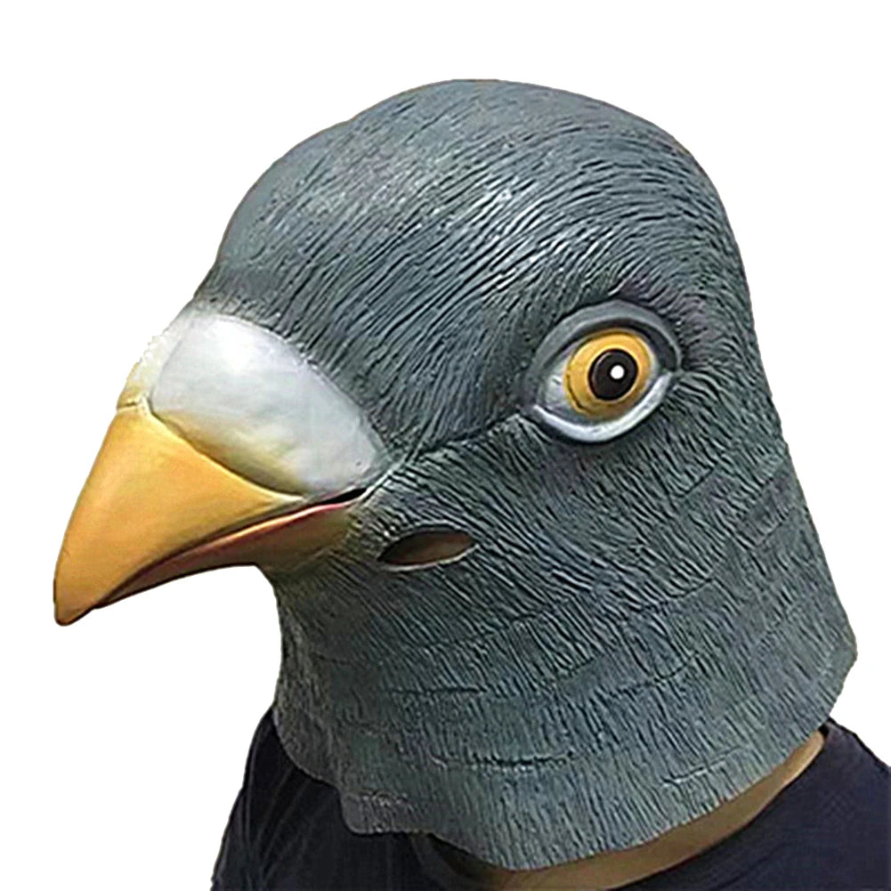 Headgear Pigeon Mask Super Cute Sparrow Mask Latex Animal Headgear Green Bird Headgear Day Dove Creative Party Accessories