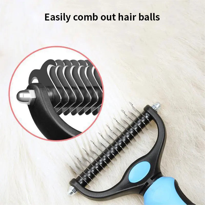 Pet Deseeding Brush Dog Cat Hair Remover Comb Puppy Cat Shedding Supplies Tools Long Hair Short Hair Pet Grooming Care Brush