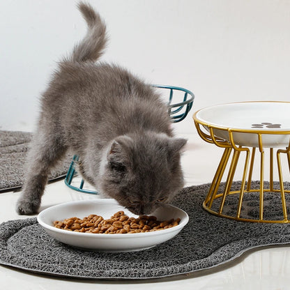 Pet Ceramic Bowl Nordic Cat Ceramic Cat Food Rack Canned High Foot Snack Plate Anti-Cervical Reinforcement Dog Bowl For Pets