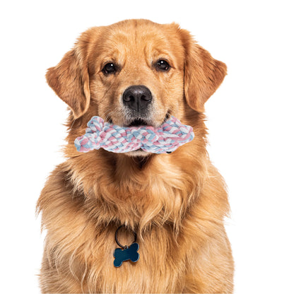 Uxcell Dogs Chew Toys Teeth Cleaning Cotton Rope Puppy Teethings Chewer Durable Braided Bite Resistant Chewing Doll Pet Supplies