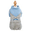 Winter Dog Clothes Bowknot Plaid Coat Thicken Jacket Pets Gentleman Outfits Warm Clothes Bowknot Jumpsuit Jacket Outfit Clothing
