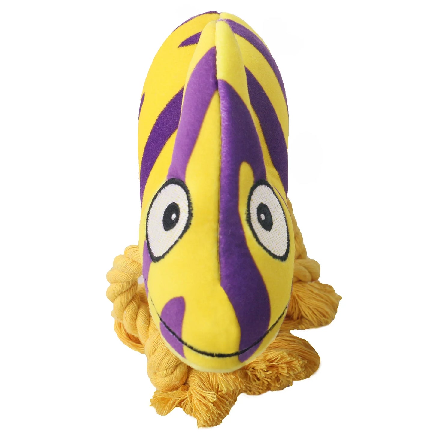 Dog Plush Toy Cross Border Plush Filled Striped Chameleon Lizard Squeaking Pet Toy Dog Toy Fleece Squeak Toys