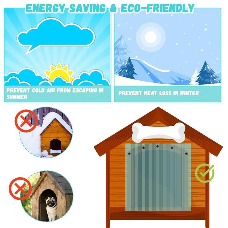 Dog Door Flap Replacement Door Strips Doggie Door Flaps Eco-Friendly Cat House Strip Dog House Door Flap Transparent Strip