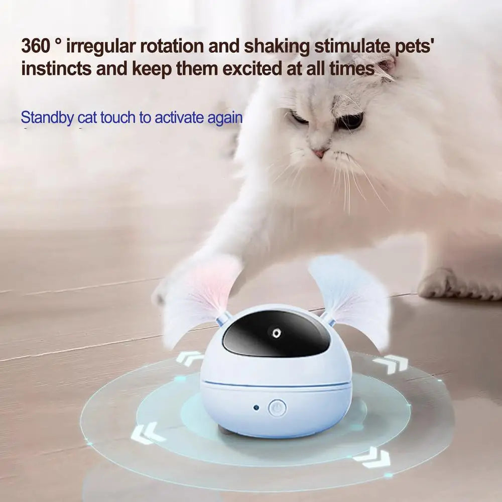 Cat Laser Toy Automatic Laser Moving Pointer for Cats Real Random Trajectory & 360 Irregular Rotation Kitten Exercise Toys