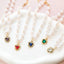Pearl Chain Accessories for Cats Zircon Heart Pet Products Small Medium Puppy Neck Wear Wedding Birthday Gift Pet Dog Collar