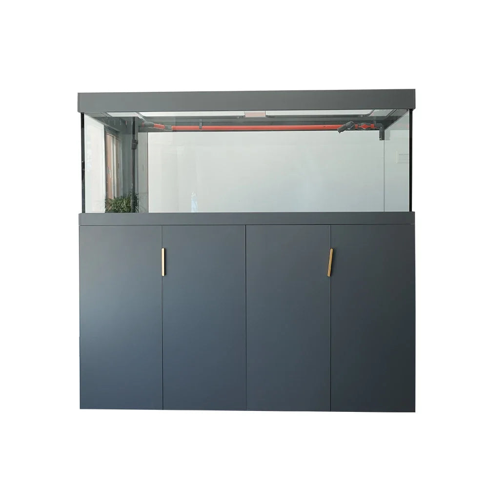 Hot Sale crystal glass aquarium fish tank commercial fish farming tank for home decoration
