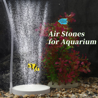 UXCELL 10cm Bubblers Air Stone Sets Mini Air Pump for Aquarium Fish Tank Pump Hydroponic Oxygen Plate Nano Air Disk Stone