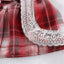 Plaid Dog Dress Bowtie Harness Dress for Small Dogs Cats Girl Cute Lace Trim Princess Dresses Spring Summer Puppy Rabbit Clothes