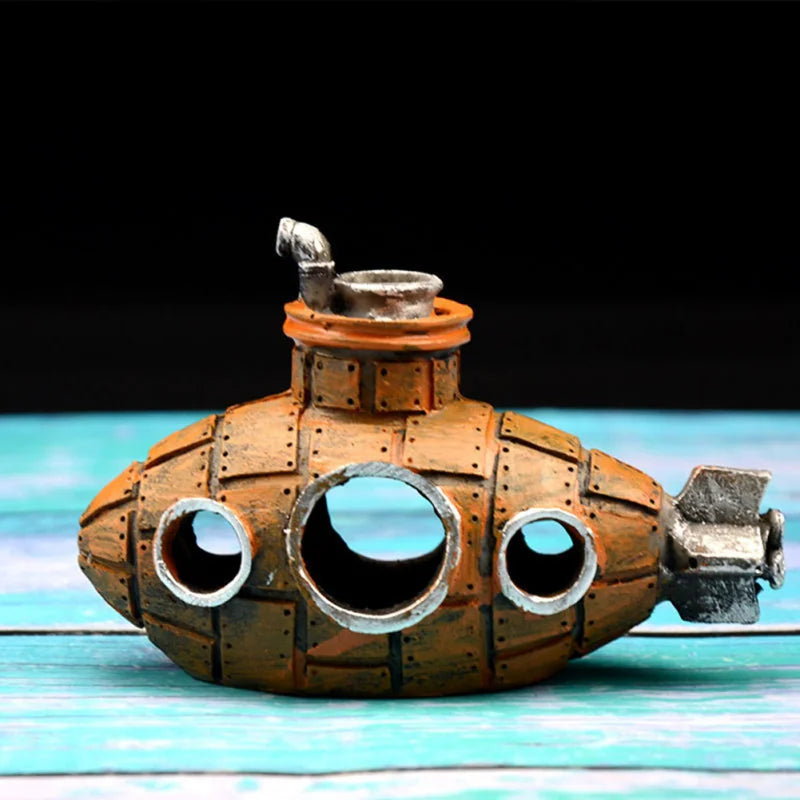 Resin Submarine Ornaments Fish Shrimp Shelter Cave Landscaping Accessories for Aquarium Fish Tank Decorations