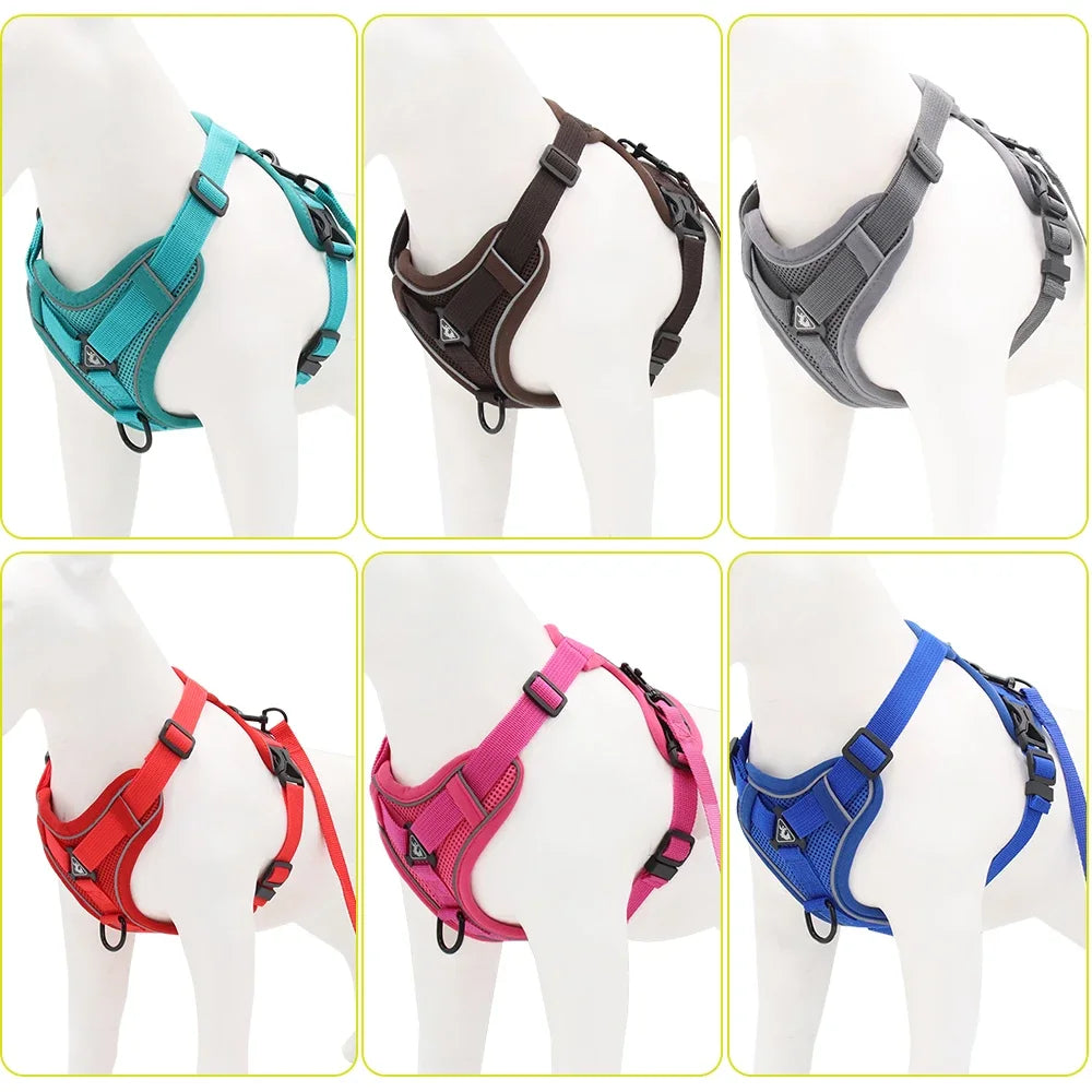 Cat Harness and Leash Set Escape Proof For Small Medium Dog Cat Breathable Reflective Adjustable Kitten Chest Strap Pet Supplies