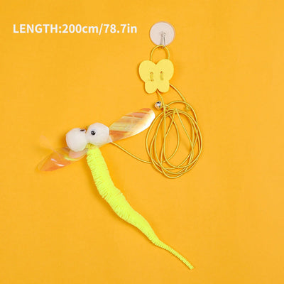 1PC Cat Hanging Cat Toy Hanging Door Elastic Rope Cat Stick Feather Pet Supplies For Cats And Dogs