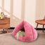 Hooded Cat Bed Cave Soothing Triangular Plush Cave Bed Cat Tent Semi-Open Winter Pet Supplies Creative Non-Slip Bottom For Pets