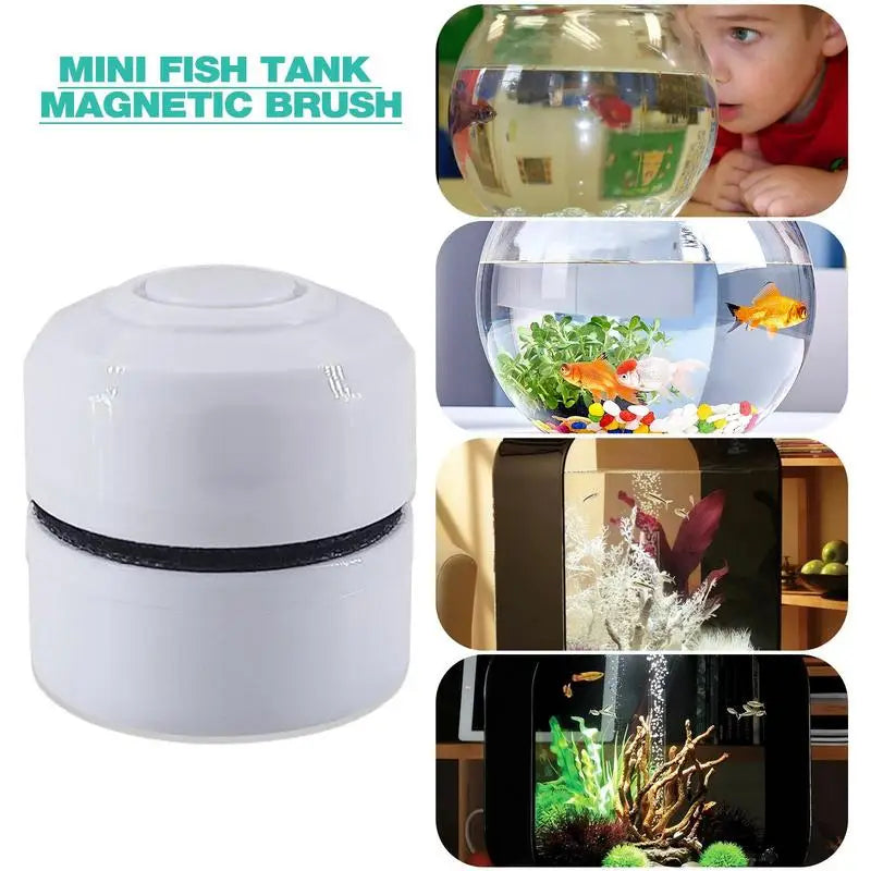 Magnetic Aquarium Cleaning Brush Scratch-Free Glass Cleaner Algae Scraper Magnet Cleaner Fish Tank Cleaner Mini For Tank