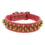 Bronze Spiked Studded Leather Dog Collars For Small Medium Large Dogs Pet Spike Collar Rivets Anti-Bite Pet Products Neck Strap