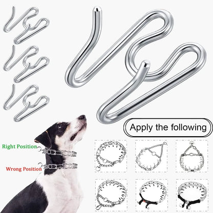 Dog Choke Collar Accessories Adjustable Training Collar For Dog 2.5/3.0/3.5/4.0MM Collar Links Fit for Prong Collar Pinch Collar