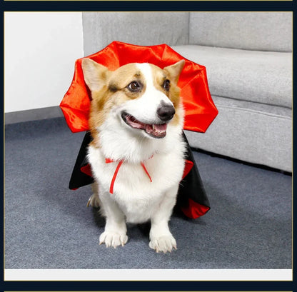 Cat Halloween Costume Pet Cloak Red Black Kitten Cape Pet Puppy Apparel Halloween Party Costume for Small Dogs Cats Accessories