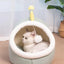 Cat Bed House Kennel Nest Round Pets Sleeping Cave Kitten Beds Pet Basket Cozy Kitten Lounger Cushion Cat House Tent Dog House