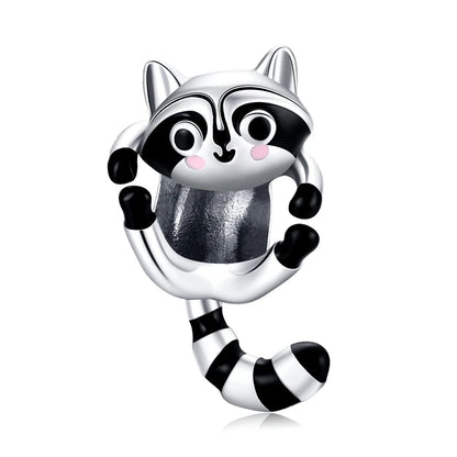 WOSTU 925 Sterling Silver Animal Charms Giraffe Zebra Unicorn Beads for Women Fit Original Bracelets Necklace DIY Jewelry Making