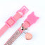 Suede Leather Cat Collar Bling Rhinestone Cats Collars with Bell Safety Breakaway Pet Puppy Necklace Adjustable XS S Pink Soft