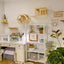 Cat Climbing Shelves Wall Mounted Cat Hammock and Steps Walking Jumping Platform for Wooden Furniture Kitty Playing and Sleeping