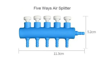 Aquarium Air Splitter Valve Fish Tank Air Pump Flow Splitter Distributor Pump Valve Tap Lever Control Switch Valves Accessories