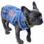 Classic Dog Denim Jacket Spring Autumn Pet Clothes for Small Medium Dogs Beagle Bulldog Lapel Vest Dark Washed Jeans Coat