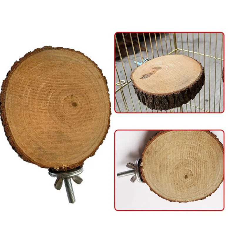 Natural Wood Pet Parrot Raw Wood Fork Tree Branch Stand Rack Squirrel Bird Hamster Branch Perches Chew Bite Toys Stick Supplies
