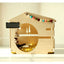 Pet natural birch hairball decoration, kennel wooden house, pet tent shed design