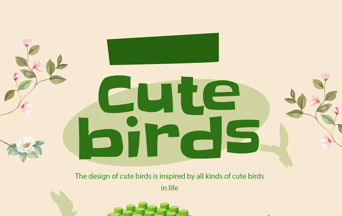 Building Blocks 3D Bird Cute Parrot Model Assemble Table Decor Children Toys for Kids Gifts Micro DIY Bricks Educational Toys