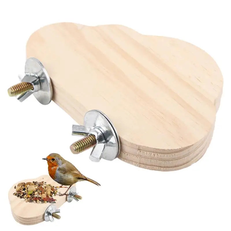 Bird Perches for Cage Natural Wooden Platform Stand for Parrot Bird Perch Stand Toy Stand Playground Budgie Toys Parakeet Cage