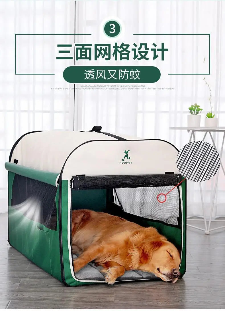 Kennel winter warm winter dog house closed dog house indoor foldable pet car tent dog cage