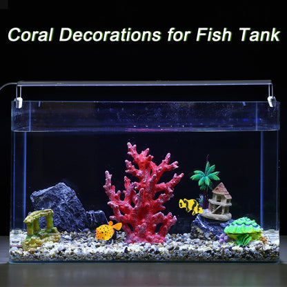 UXCELL Artificial Coral Decorations Fish Tank Coral for Aquarium Resin Coral Ornaments Simulation Undersea Water Plants