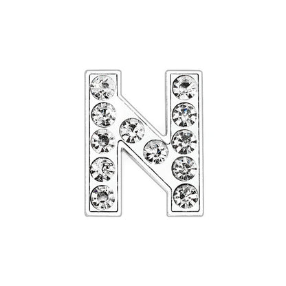 10mm Chrome Alloy Diamond Capital English Alphabet Jewelry Manual Diy Cat Claw Love Pet Collar Accessories