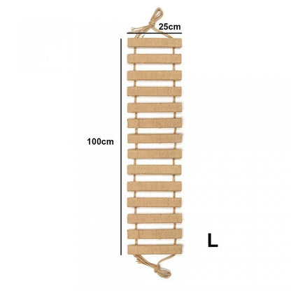 Cat Climbing Shelf Wall Mounted Hammock 1m Bridge With Sisal Scratching Post For Cats Tree Tower Platform Jumping Pet Furniture