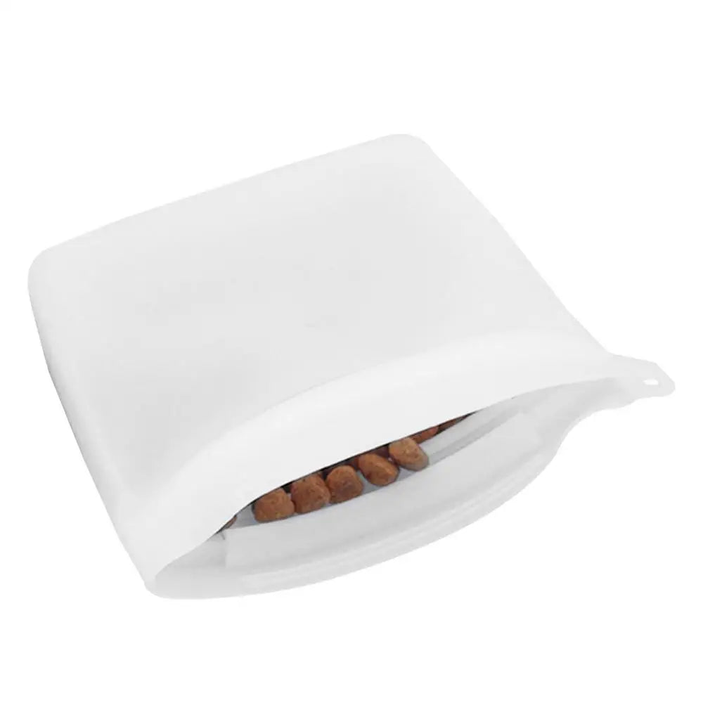 Silicone Dog Treat Bag Outdoor Feeder Portable Dog Training Bag Waterproof Dog Treat Holder Pouch Food Reward Storage Bag
