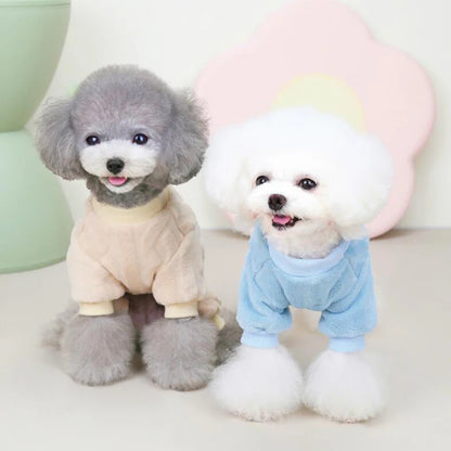 Luxury Fashion Thermal Fleece Dog Pajamas Onesie Winter Puppy Jumpsuit Poodle Chihuahua Yorkie Boy Dog Clothes for Small Dogs