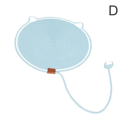 Braided Rope Cat Scratching Pad + Sleeping Pad 2in1 Natural Cotton Rope Material Handmade Comfortable Cat Toy Sturdy and