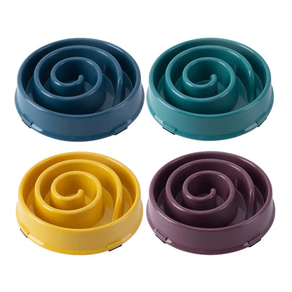Slow Feeder Dog Bowls Slow Eating Pet Bowls Puzzle Anti-Gulping Interactive Bloat Durable Preventing Choking Healthy Dogs Bowl