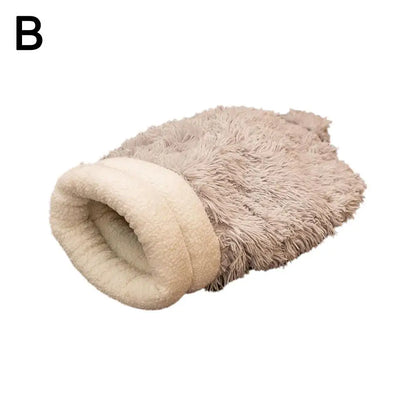 Cozy Plush Cat Bed Winter Warm Sleeping Bag for Cats Small Dogs Soft and Comfortable Kitten Tunnel Nest with Cat Accessorie Z4X0