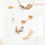 Cat Climbing Shelf Furniture Wall Mounted Cat Hammock and Wooden Stairway with Scratching Post for Cats Indoor Playing and Rest